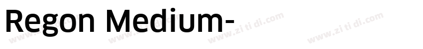 Regon Medium字体转换